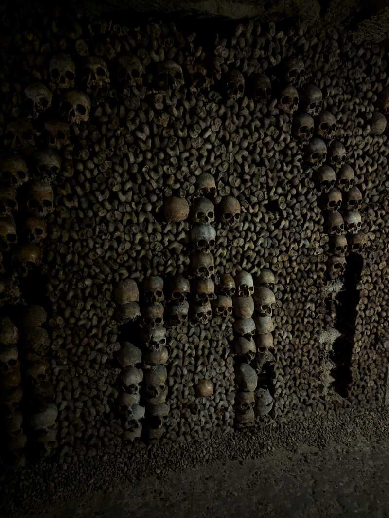 Skulls in some kind of fireplace pattern maybe