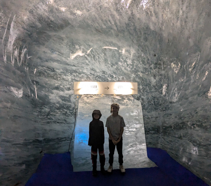 Jake and Miles in the ice cave