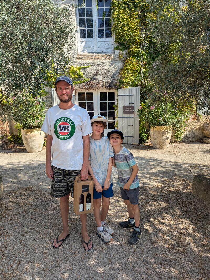 Jake, Miles and Stu at the winery