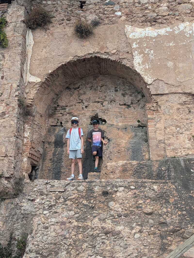 Jake and Miles in a hermit house