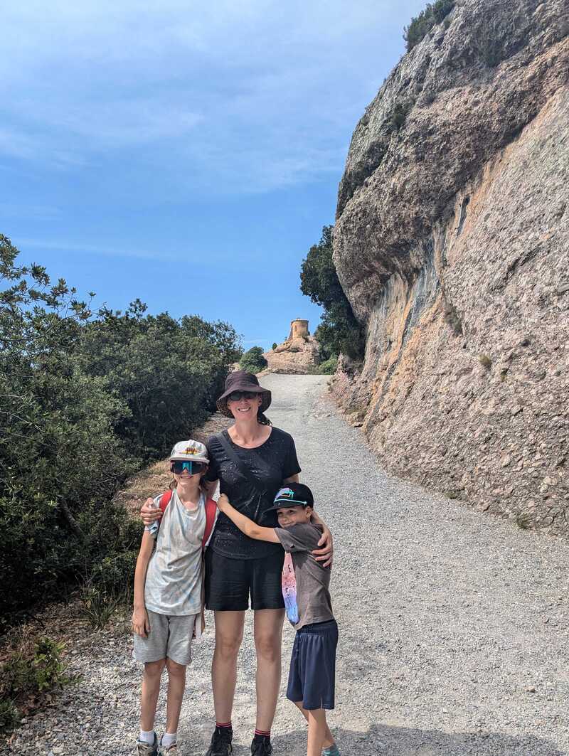 Sonia, Jake and Miles on the trail
