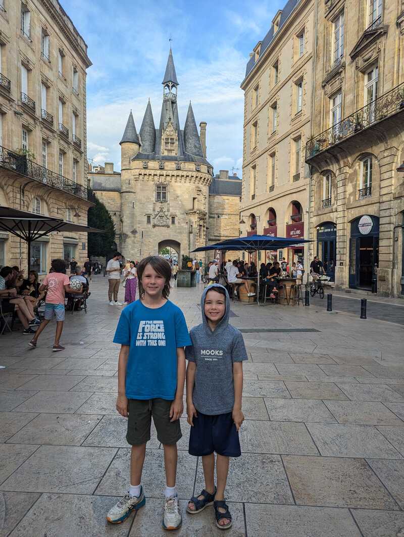Jake and Miles in Bordeaux