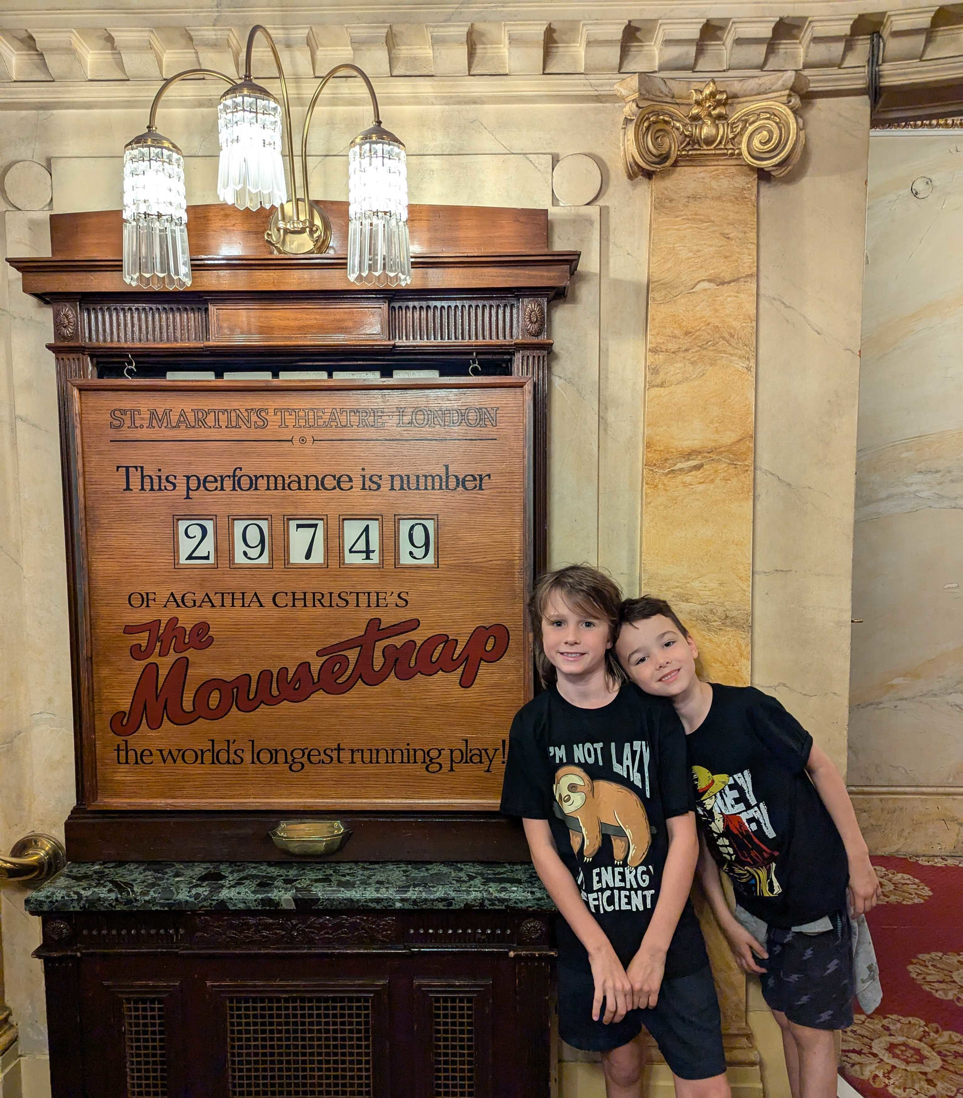 Jake and Miles at The Mousetrap