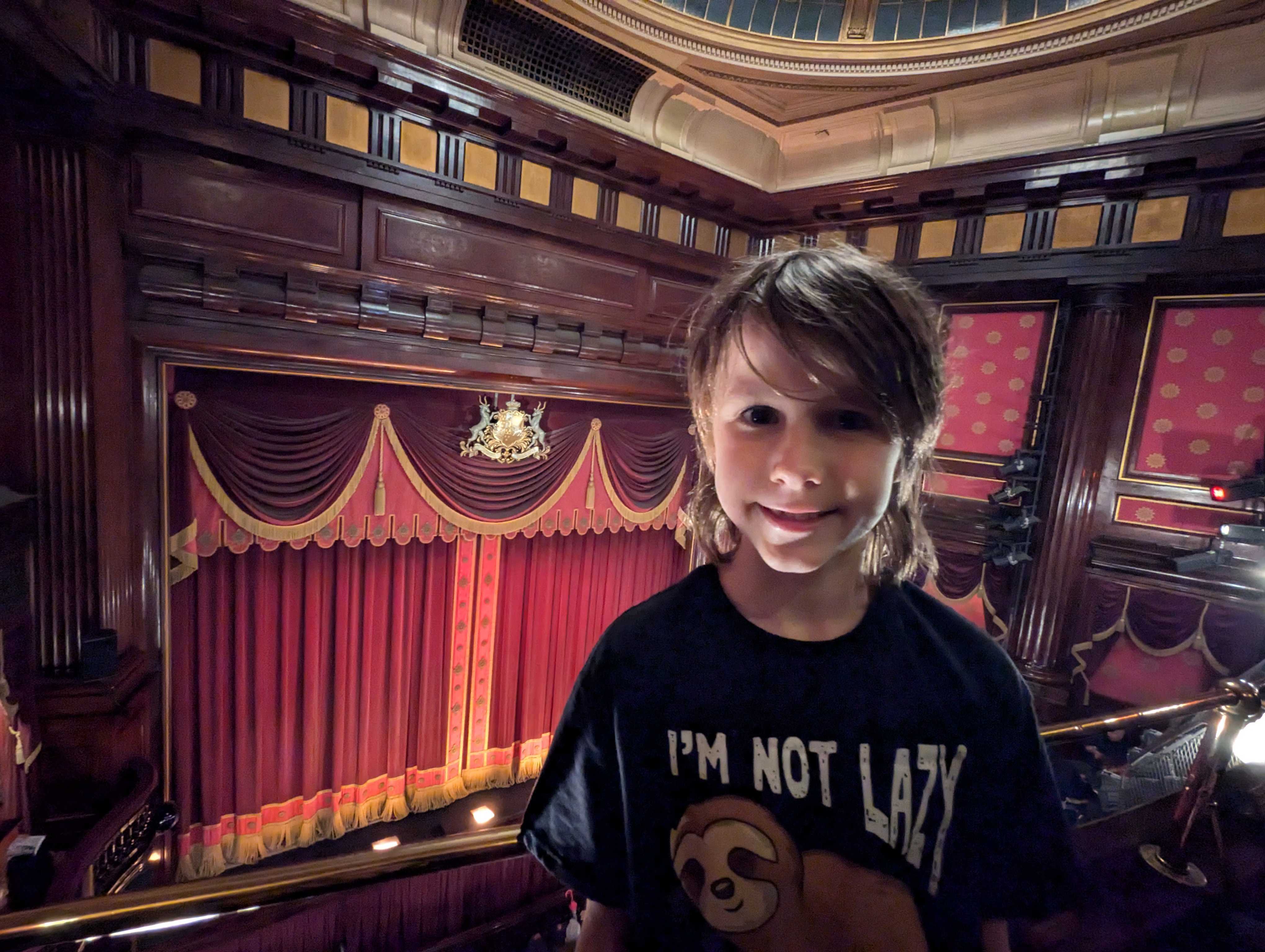 Jake and the stage curtain